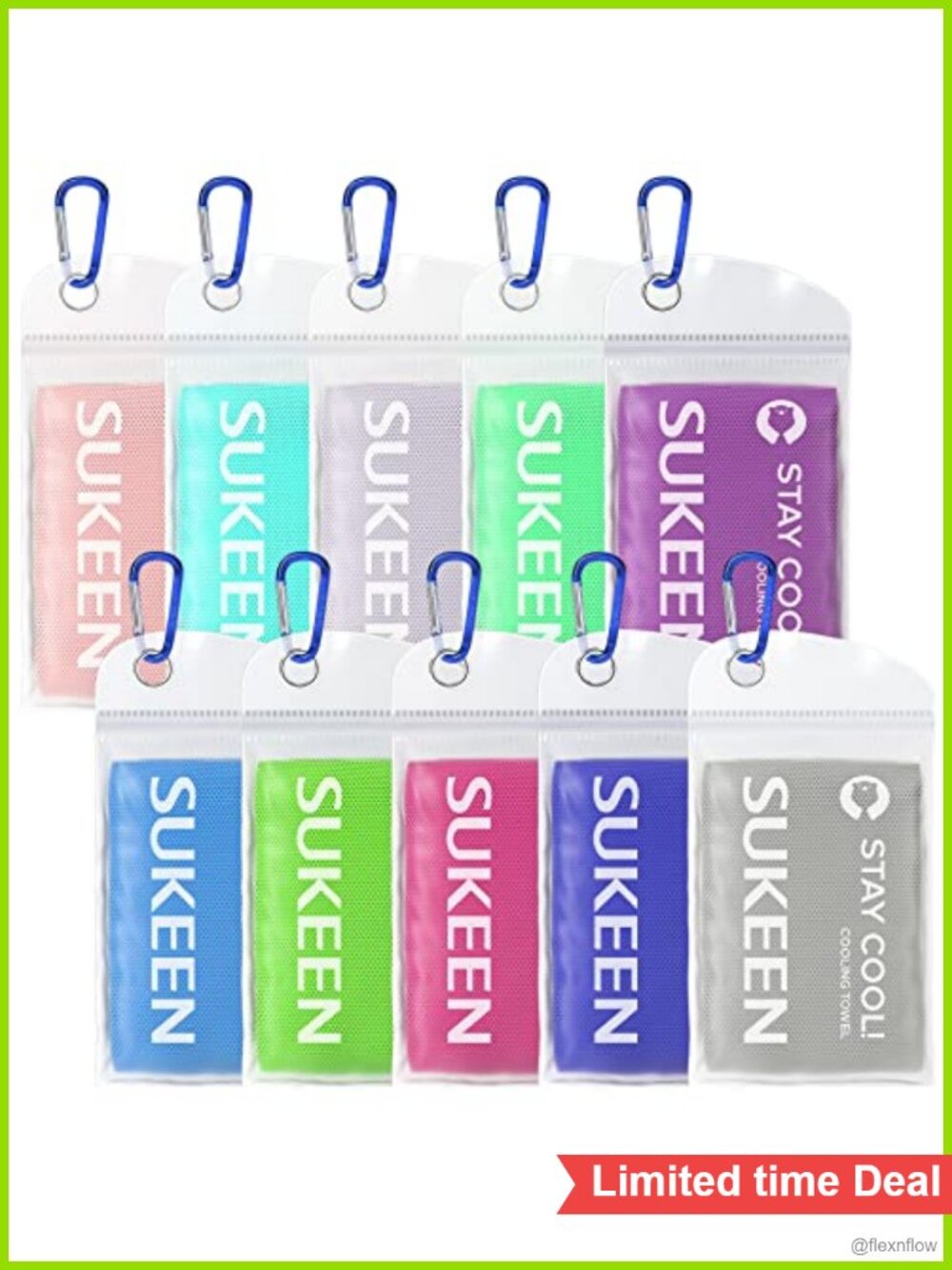 10 Pack Cooling Towels 40x12 Microfiber Neck Wraps Sweat Towel for Gym